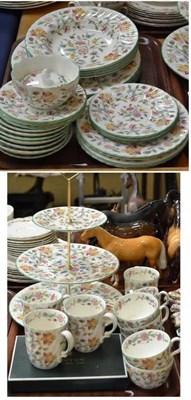 Lot 312 - A collection of assorted Minton Haddon Hall tea and dinnerware's, damage throughout