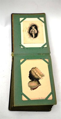 Lot 335 - A small Art Nouveau postcard album containing a collection of watercolour sketches by E...