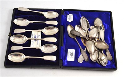 Lot 364 - A collection of assorted silver flatware