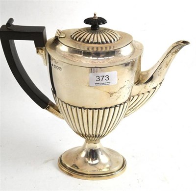 Lot 373 - Silver urn shaped coffee pot