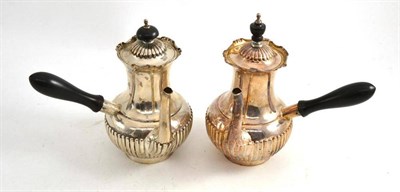 Lot 388 - A pair of Victorian silver cafe au lait pots, Mappin Brothers, Sheffield 1897