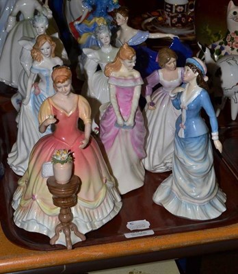 Lot 397 - Eight Royal Doulton figures - Sarah HN3380, Sally HN3851, Ashley HN3420, Kirsten HN4101, Figure...