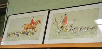 Lot 447 - After Cecil Aldin ";The Old School"; and ";The New School";, signed prints (a pair)