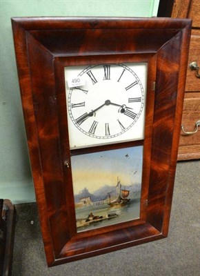 Lot 490 - Thirty hour American wall clock