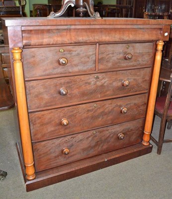 Lot 519 - A Victorian four height chest with frieze drawer