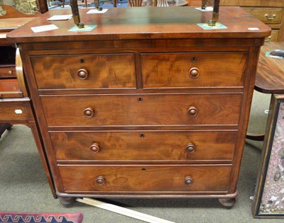 Lot 521 - Mahogany four height Victorian chest of drawers