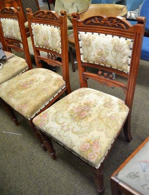 Lot 545 - Set of four Victorian/Edwardian dining chairs