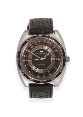 Lot 179 - A Rare Automatic Calendar Centre Seconds Diver's Wristwatch with Depth Indicator Display,...