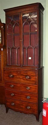 Lot 598 - Georgian secretaire bookcase