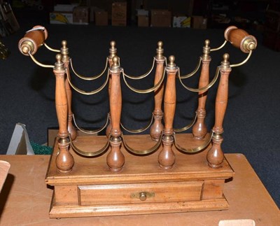 Lot 698 - Wine rack with twin carry handles