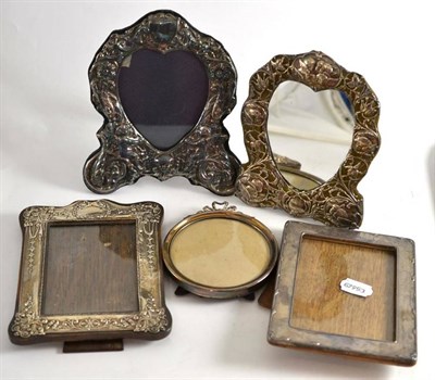 Lot 11 - Five various silver mounted photograph frames