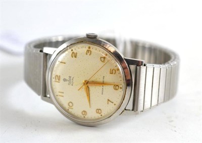 Lot 15 - A stainless steel centre seconds wristwatch signed Tudor, Royal
