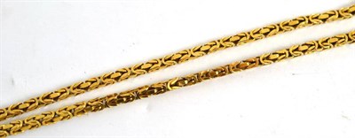 Lot 33 - A 9ct gold Byzantine-link necklace
