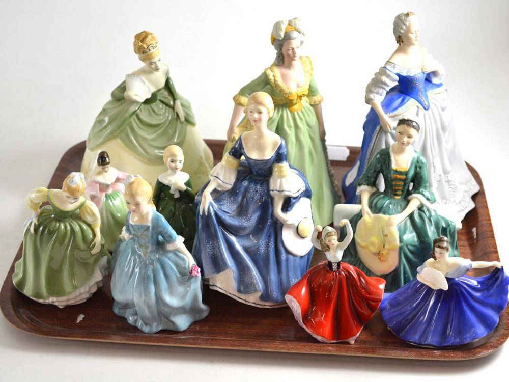Lot 63 - Eleven Doulton and other china figures