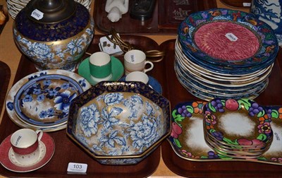 Lot 103 - Collection of Losol ware china including Cavendish lamp and bowl, Suntrae sandwich set, three...