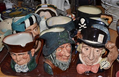 Lot 105 - Eight Doulton character jugs