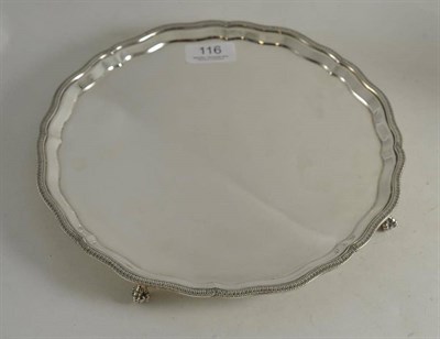 Lot 116 - A 18th century style silver circular shaped salver