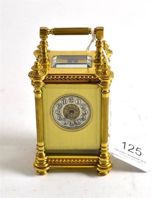 Lot 125 - A small brass carriage timepiece retailed by Benetfink & Co, London & Paris