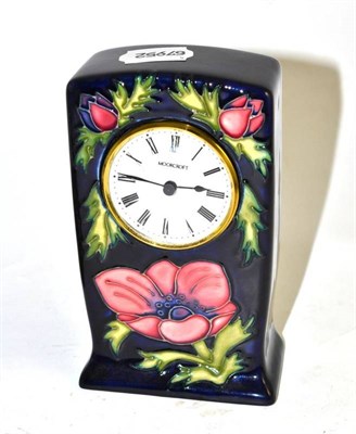 Lot 132 - Modern Moorcroft small mantel clock