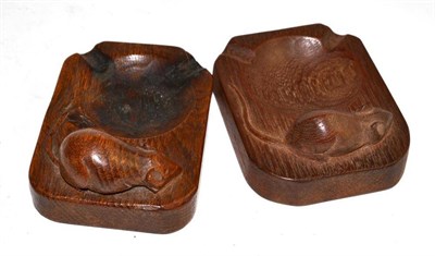 Lot 133 - A Robert 'Mouseman' Thompson ashtray, circa 1940's and another (2)