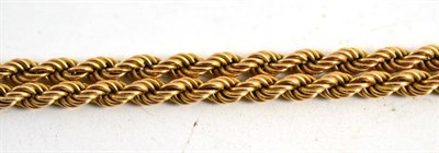Lot 187 - A 9ct gold rope twist chain