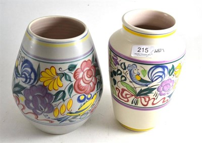 Lot 215 - Two Poole vases