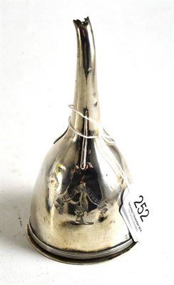 Lot 252 - A Scottish silver wine funnel, worn marks