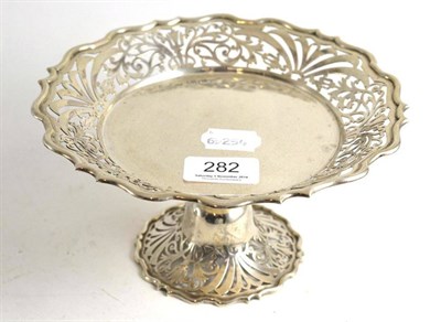 Lot 282 - A pierced silver tazza, London 1907