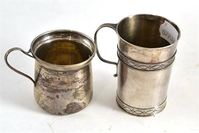 Lot 283 - Two silver mugs