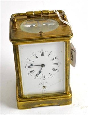 Lot 288 - Brass carriage clock