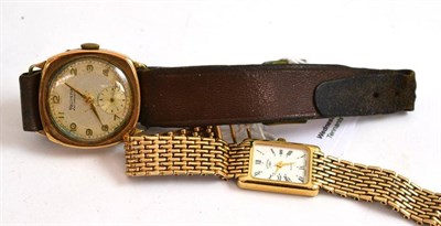 Lot 28 - A lady's 9ct gold wristwatch signed Rotary and a gent's 9ct gold wristwatch (2)