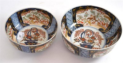 Lot 47 - Two Japanese Imari decorated bowls
