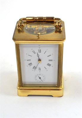 Lot 100 - Brass striking carriage clock