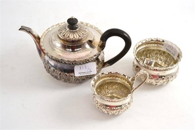 Lot 113 - A four piece silver tea service