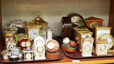 Lot 155 - Nineteen carriage and other clocks