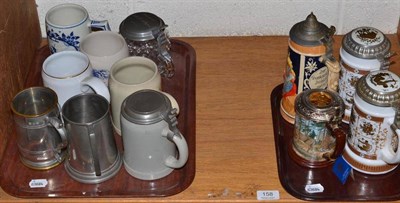 Lot 158 - Twelve steins