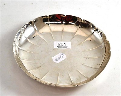 Lot 201 - Irish silver lobed dish