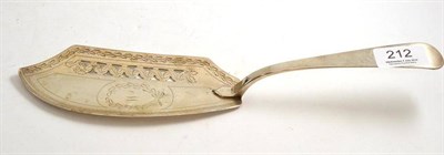 Lot 212 - A George III Scottish silver fish slice, Edinburgh 1808