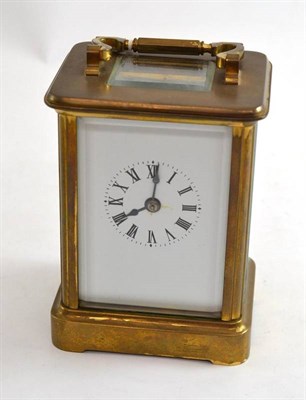 Lot 245 - A gilt brass striking carriage clock, movement signed Charles Frodsham, London