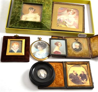 Lot 281 - Seven assorted framed miniatures