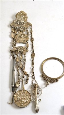 Lot 283 - A silver chatelaine