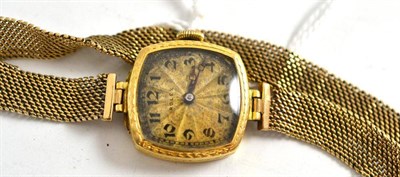 Lot 290 - Rolex 18ct lady's watch, with attached bracelet clasp stamped 375 (a.f.)