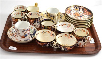 Lot 314 - Tray of 19th century coffee cans and saucers mainly Derby examples