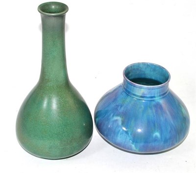 Lot 344 - Ruskin vase (restored neck) and a Minton vase