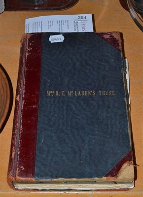 Lot 354 - R T McLaren trust ledger