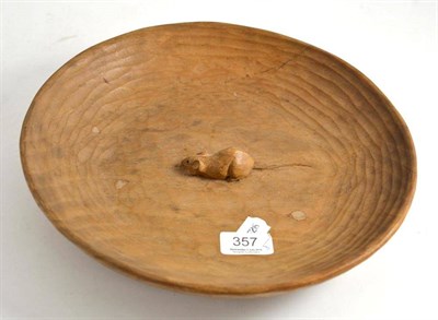 Lot 357 - Mouseman oak circular bowl