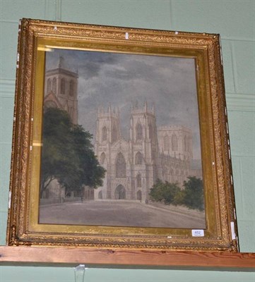 Lot 452 - Bradley Shaw (ex. 1886-1909) York Minster, watercolour