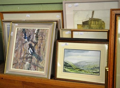 Lot 466 - Thirteen 20th century assorted oils and prints including works by Shandler, MacGregory etc