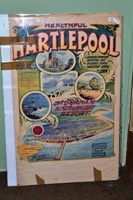 Lot 485 - Healthful Hartlepool, a pre-war chromolithograph railway poster