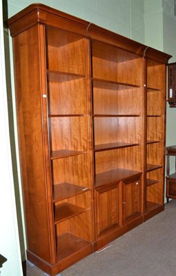 Lot 512 - Cherry wood open bookcase